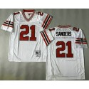 Atlanta Falcons #21 Deion Sanders White 1989 Throwback Jersey