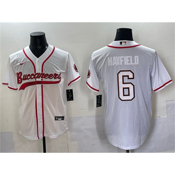 Tampa Bay Buccaneers #6 Baker Mayfield White Cool Base Stitched Jersey