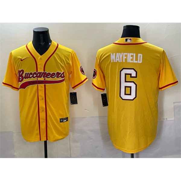 Tampa Bay Buccaneers #6 Baker Mayfield Gold Cool Base Stitched Jersey
