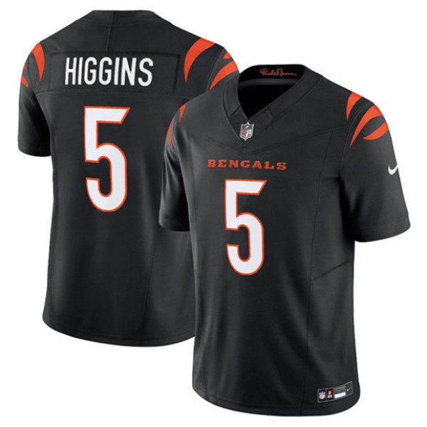 Cincinnati Bengals #5 Tee Higgins Black F.U.S.E. Vapor Untouchable Limited Football Stitched Jersey