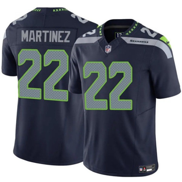 Seattle Seahawks #22 Damien Martinez Navy 2025 F.U.S.E. Vapor Untouchable Limited Football Stitched Jersey