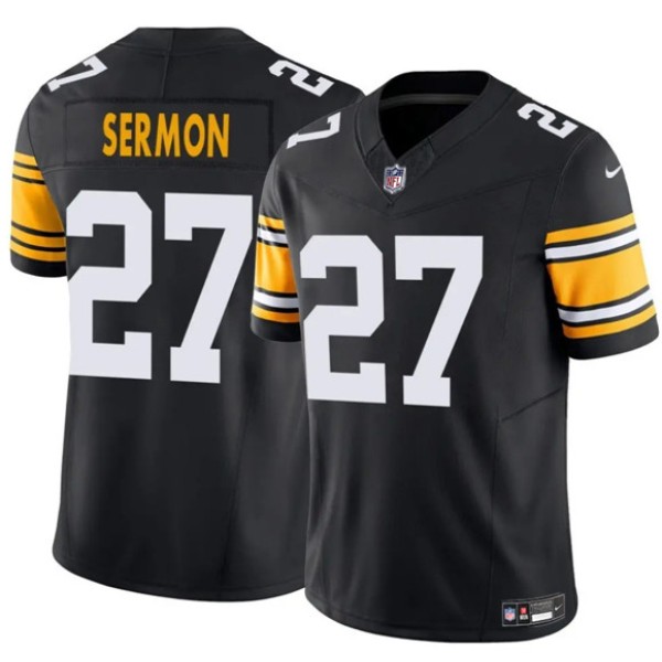 Pittsburgh Steelers #27 Trey Sermon Black 2025 F.U.S.E. Alternate Vapor Untouchable Limited Football Stitched Jersey