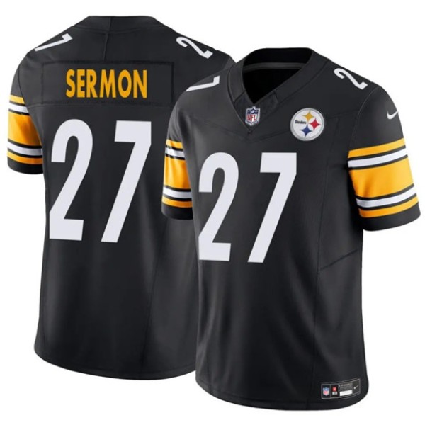 Pittsburgh Steelers #27 Trey Sermon Black 2025 F.U.S.E. Vapor Untouchable Limited Football Stitched Jersey