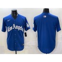 Los Angeles Dodgers Blank Blue 2025 LA Gothic Style With Fernando Patch Vapor Premier Limited Stitched Jersey