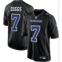 Dallas Cowboys #7 Trevon Diggs Carbon Black Fashion Game Jersey