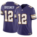 Minnesota Vikings #12 Max Brosmer Purple 2025 F.U.S.E. Throwback Vapor Untouchable Limited Football Stitched Jersey
