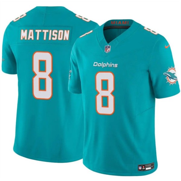 Miami Dolphins #8 Alexander Mattison Aqua 2025 F.U.S.E. Vapor Limited Football Stitched Jersey