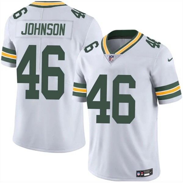Green Bay Packers #46 Amar Johnson White 2025 Vapor Untouchable Limited Football Stitched Jersey