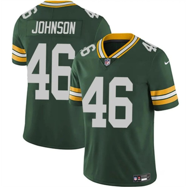 Green Bay Packers #46 Amar Johnson Green 2025 Vapor Untouchable Limited Football Stitched Jersey