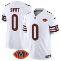 Chicago Bears #0 D'Andre Swift White 2025 F.U.S.E. With VMH Patch Vapor Untouchable Limited Football Stitched Jersey
