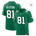 Philadelphia Eagles #81 Grant Calcaterra Limited Kelly Green Vapor Jersey