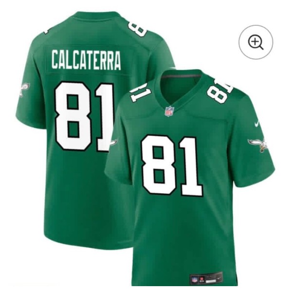 Philadelphia Eagles #81 Grant Calcaterra Limited Kelly Green Vapor Jersey