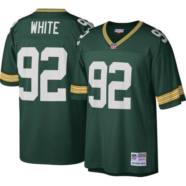 Green Bay Packers #92 Reggie White Mitchell Ness 1996 Throwback Green Jersey