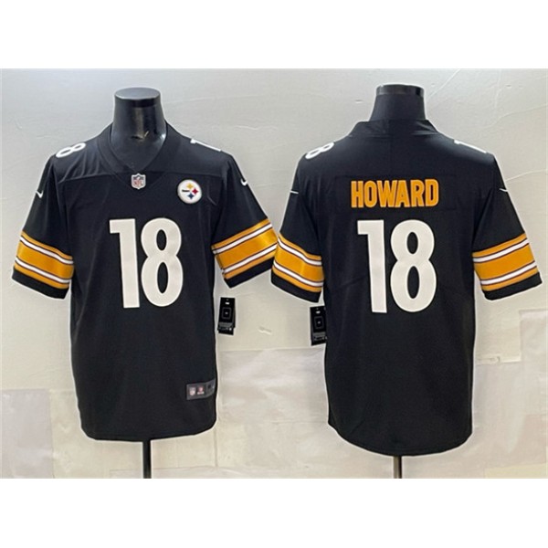 Pittsburgh Steelers #18 Will Howard Black 2025 Vapor Limited Football Stitched Jersey