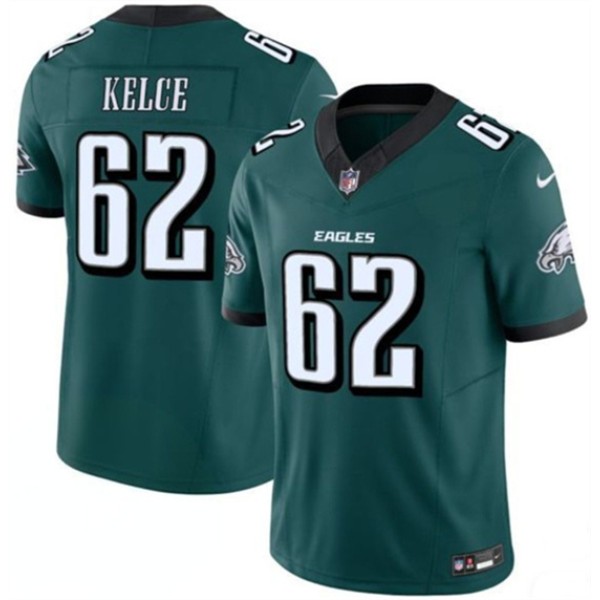 Philadelphia Eagles #62 Jason Kelce Green 2024 F.U.S.E. Vapor Untouchable Limited Football Stitched Jersey