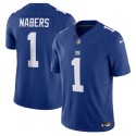 New York Giants #1 Malik Nabers Blue 2024 Draft F.U.S.E. Vapor Untouchable Limited Football Stitched Jersey