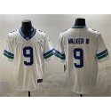 Seattle Seahawks #9 Kenneth Walker III White F.U.S.E. Throwback Vapor Limited Football Stitched Jersey