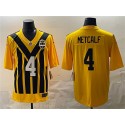 Pittsburgh Steelers #4 DK Metcalf Gold 1933 Throwback Alternate Football Stitched Game Jersey