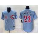 Chicago Cubs #23 Ryne Sandberg Blue 'Ryne Sandberg Tribute' Vapor Limited V3 Stitched Jersey