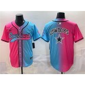 Dallas Cowboys Team Big Logo Pink Blue Limited Stitched Jersey