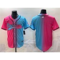 Dallas Cowboys Blank Pink Blue Limited Stitched Jersey