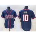 New England Patriots #10 Drake Maye Navy With Path Cool Base Stitched Jersey
