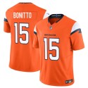 Denver Broncos #15 Nik Bonitto Orange 2025 Draft F.U.S.E. Vapor Limited Football Stitched Jersey