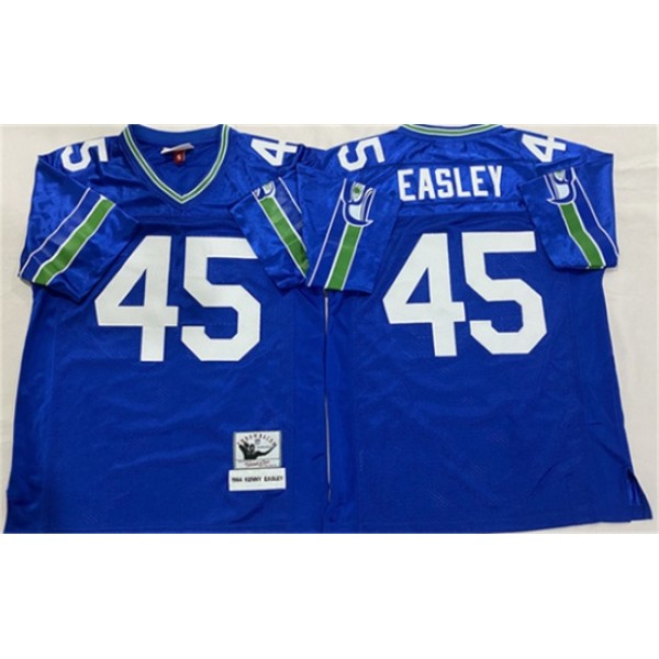 Seattle Seahawks #45 Kenny Easley Royal Throwback Football Stitched Jersey