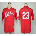 1990 Mitchell And Ness White Sox #23 Robin Ventura Red Throwback Stitched Jersey
