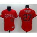 Angels Of Anaheim #27 Mike Trout Red Fashion Stars Stripes Flexbase Authentic Stitched Jersey