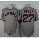 Angels Of Anaheim #27 Mike Trout Grey 1965 Turn Back The Clock Stitched Jersey