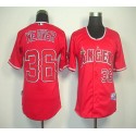 Angels Of Anaheim #36 Weaver Jered Red Cool Base Stitched Jersey