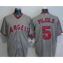 Angels Of Anaheim #5 Albert Pujols Grey New Cool Base Stitched Jersey