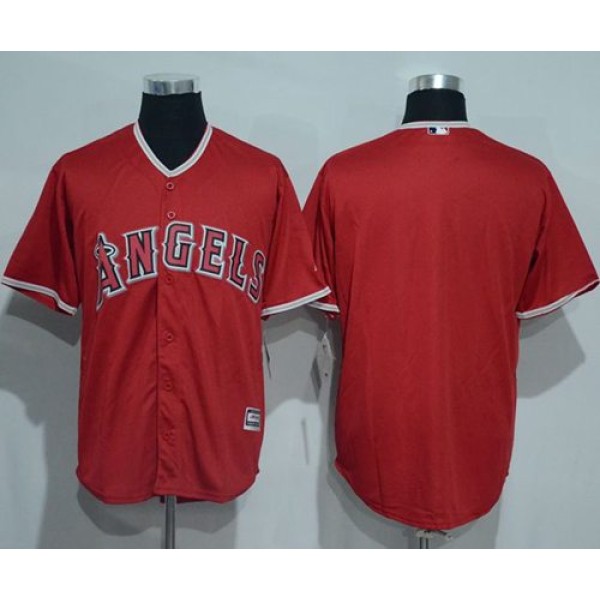Angels Of Anaheim Blank Red New Cool Base Stitched Jersey