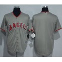Angels Of Anaheim Blank Grey New Cool Base Stitched Jersey
