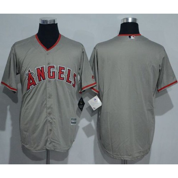 Angels Of Anaheim Blank Grey New Cool Base Stitched Jersey