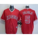 Angels Of Anaheim #5 Albert Pujols Red New Cool Base Stitched Jersey