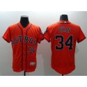 Astros #34 Nolan Ryan Orange Flexbase Authentic Collection Stitched Jersey