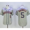 Astros #5 Jeff Bagwell Grey Flexbase Authentic Collection Stitched Jersey