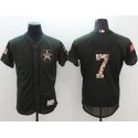 Astros #7 Craig Biggio Green Flexbase Authentic Collection Salute To Service Stitched Jersey