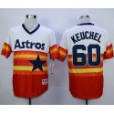 Astros #60 Dallas Keuchel White Orange 1980 Turn Back The Clock Stitched Jersey