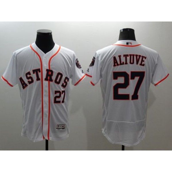 Astros #27 Jose Altuve White Flexbase Authentic Collection Stitched Jersey