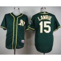 Athletics #15 Brett Lawrie Green Cool Base Stitched Jersey