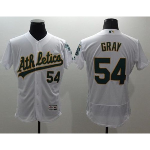 Athletics #54 Sonny Gray White Flexbase Authentic Collection Stitched Jersey