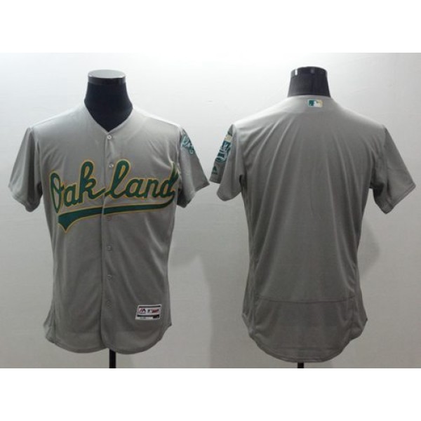 Athletics Blank Grey Flexbase Authentic Collection Stitched Jersey