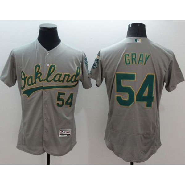 Athletics #54 Sonny Gray Grey Flexbase Authentic Collection Stitched Jersey