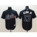 Atlanta Braves #13 Ronald Acuña Jr Navy Flexbase Stitched Jersey