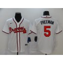 Atlanta Braves #5 Freddie Freeman White Cool Base Stitched Jersey