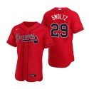 Atlanta Braves #29 John Smoltz Red Flex Base Stitched Jersey