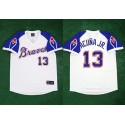 Atlanta Braves #13 Ronald Acuña Jr. Cool Base Throwback Stitched Jersey